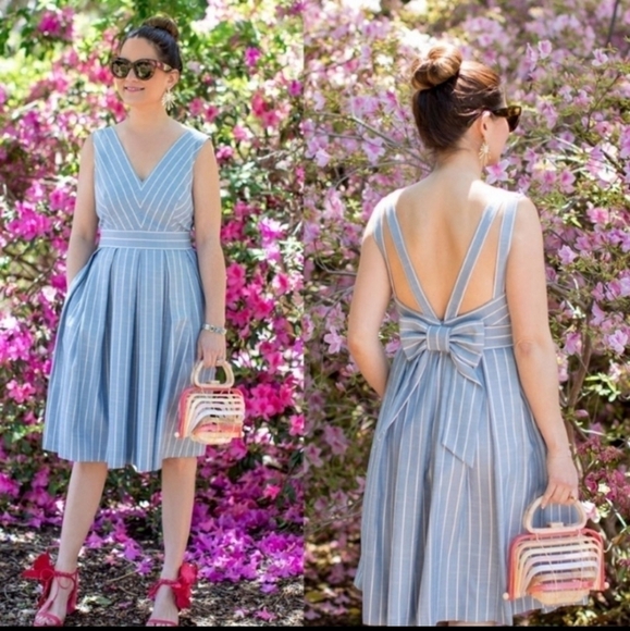 𝅺Gal Meets Glam Samantha Fit and Flare Dress - Picture 12 of 17